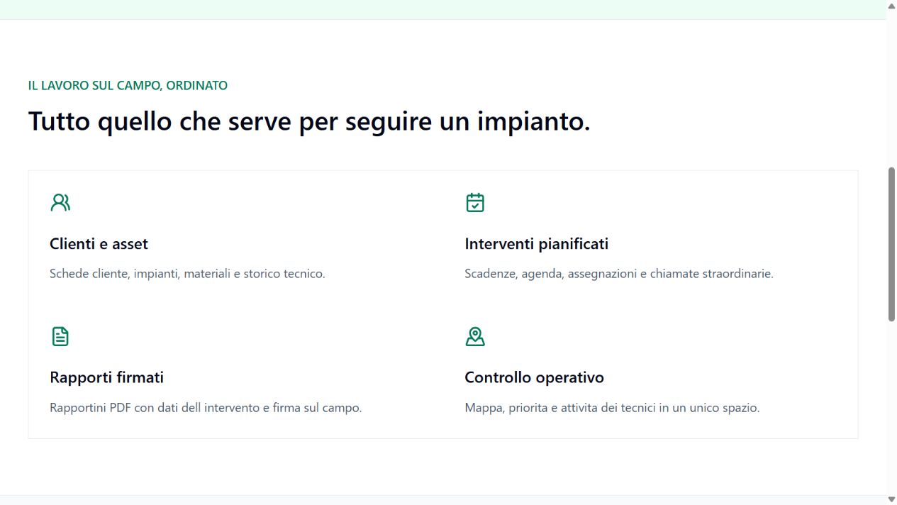ManutenzioniFacili: Feature overview
